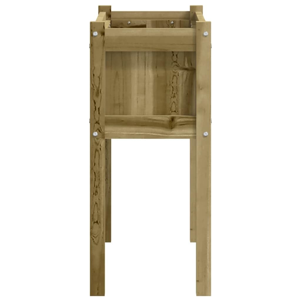 Macetero con patas 70 x 31 x 70 cm, madera de pino impregnada, bancal alto para jardín y terraza, robusta jardinera para cultivo de verduras