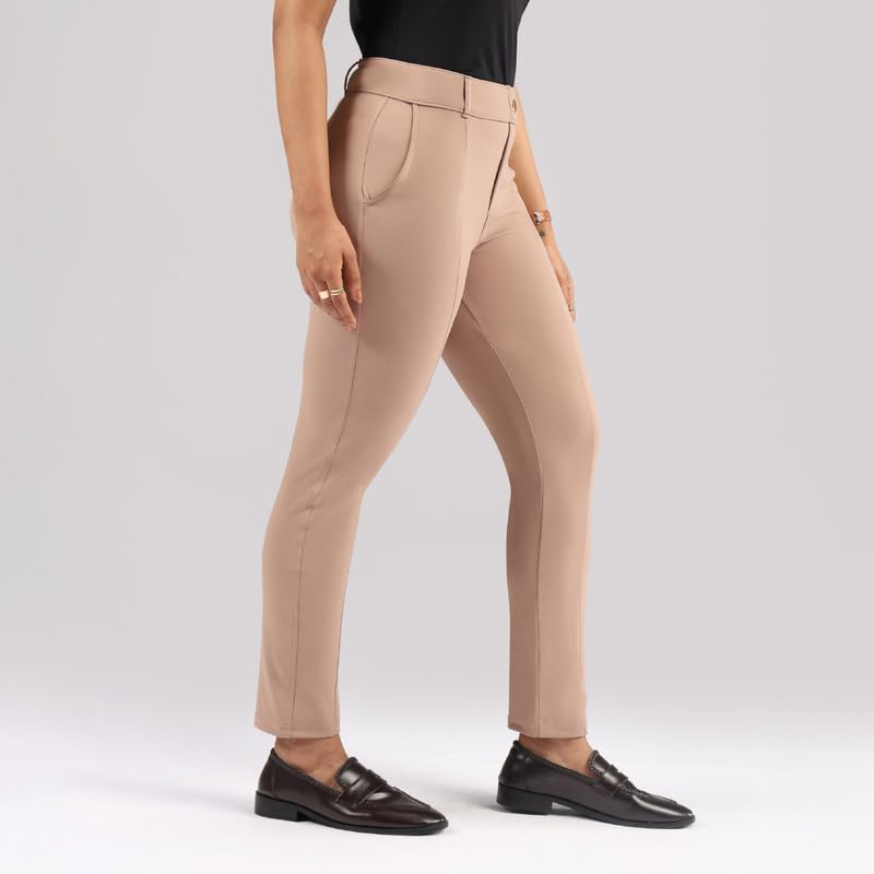 BlissClub Ultimate Cigarette Pants | 2 kieszenie | Niesamowicie elastyczne | Wzory plisowane