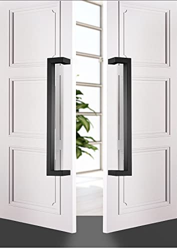 Poignée de porte de grange en acier inoxydable push pull or rose 60 cm - 4