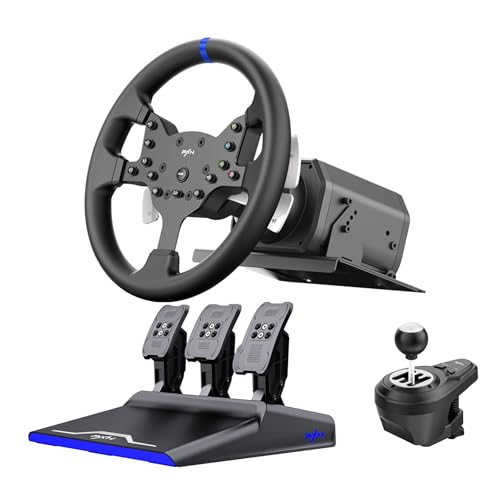 PXN-V99 Racing wheel Steering wheel 3.2nm force feedback gaming racing wheel 270/900 Dismantle with Hall magnetic induction pedal, 6+1 gear shift rod gaming steering wheel for pc/ps4/Xbox one/X-Series X/S