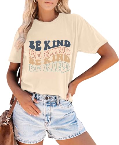 Be Kind Shirt Women Funny Inspirational Kindness Tshirts Teacher Graphic Tee Summer Casual Short Sleeve Tops2