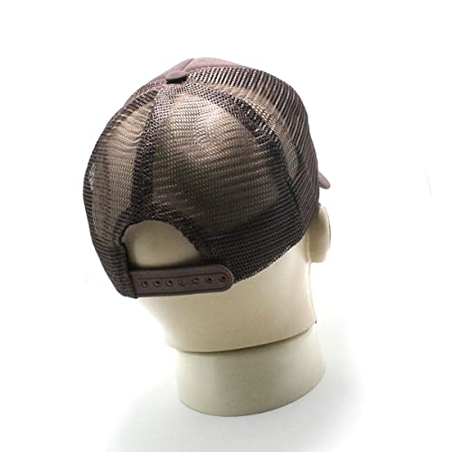 Boné Liso Masculino Trucker Aba curvada Com Regulagem Cor: Marrom