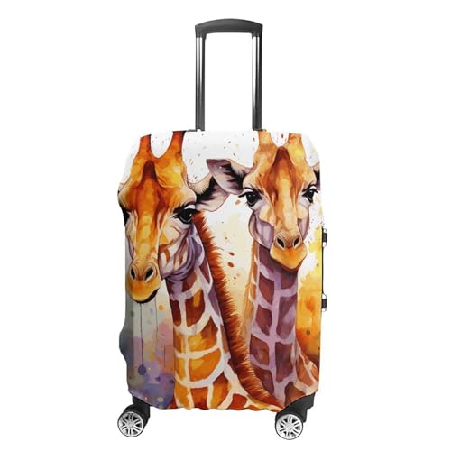 Housse de bagage aquarelle girafes : finies les valises rayées et sales à l'aéroport