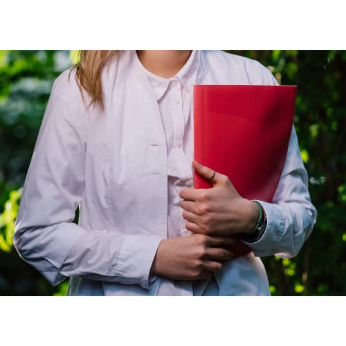 1Intheoffice Red File Folders Letter Size 1/3 Cut, Red Folders,100/Pack #TOP4