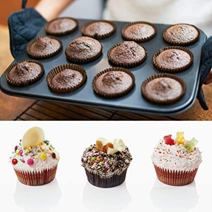 See full amazon price history chart for ANDREW JAMES Carbon Steel Cup Cake Tray for 12 Muffins Bakeware Tray 12 Cavity (Non-Stick Baking Tray) ANDREW JAMES Carbon Steel Cup Cake Tray for 12 Muffins Bakeware Tray 12 Cavity (Non-Stick Baking Tray) (B096YC614V) Amazon Price History, Amazon Price Tracker