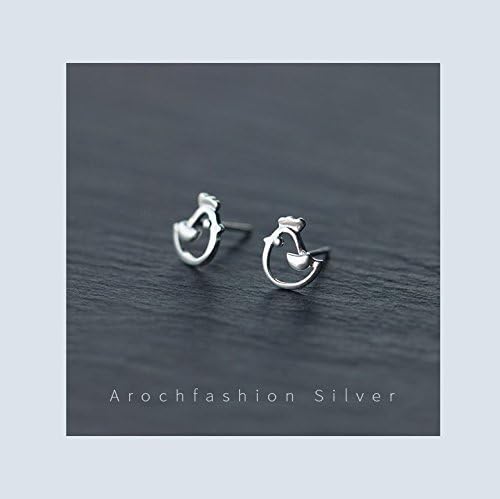 Helen de Lete Lovely Rooster Chicken Sterling Silver Stud Earrings for Women - Image 2