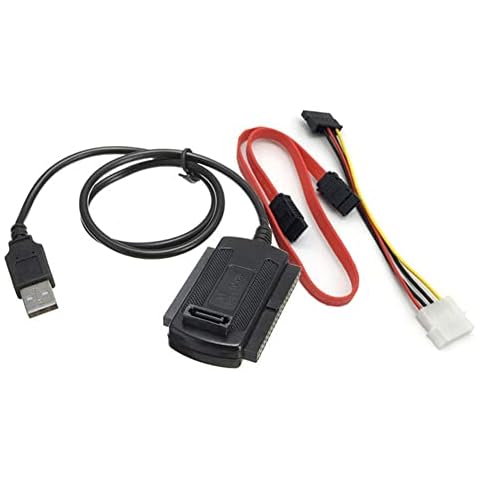 Aukson B45 3in1 USB- Konverter Adapterkabel für 2,5" 3,5" Festplatte Laufwerk USB 2.0 Cover