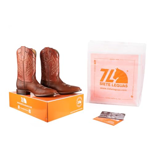 7L SIETE LEGUAS - Men's American Bison Rodeo Boot with Slip-Resistant Sole Style 1553 - Whiskey Size 13 by 7L SIETE LEGUAS - Image 4