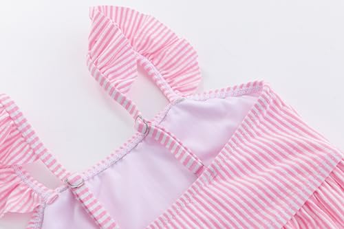 LIZENS Girl’s Swimsuits Two Piece Bikini Set Adjustable Ruffle Trim Kids Bathing Suit for Girls4