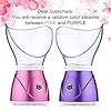Facial Steamer, GreenLife® Silicone Facial Steamer, Warm Mist Moisturizing Sinuses Face Steam Cleaning Pores Blackheads Home Sauna SPA Face Humidifier Sprayer BPA Free Steaming Skincare Deep Cleanse (Red) (Red)