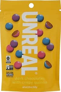Unreal, Candy Coated Chocolate Crispy Quinoa Gems Bag, 5 Ounce