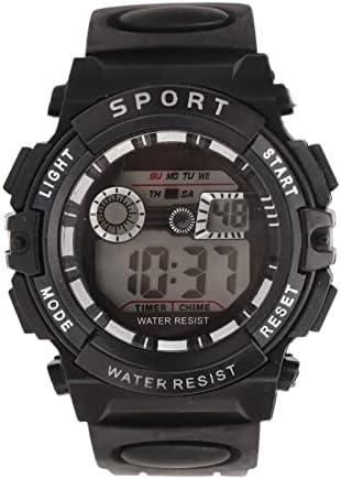 Fabater Men Electronic Sports Watch Digital Watch with Alarm Multifunctional Day Date Display for Swimming Outdoor Activities (Black) — view 5