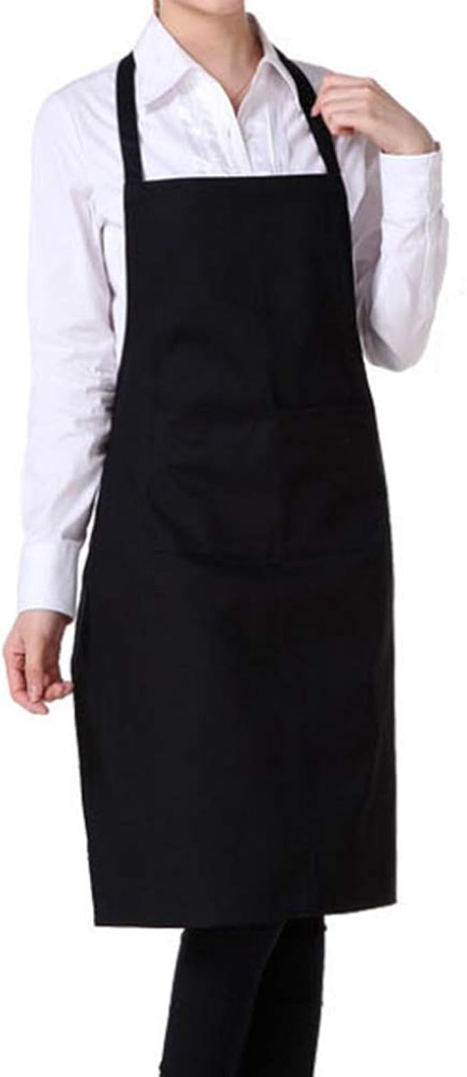 Joyfeel Buy 1 x Solid Colour Apron Work Apron with 2