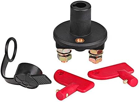 12-24v Car Battery Switch Power Isolator Cut Off Kill Switch + 2 Removable Keys for Marine ATV Truck Boat Car Disconnect