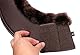 Merauno® Lammwolle Hufglocken, aus Kunstleder, mit Neopren-Innenfutter und Lammfellrand. Farbe:Natur, Schwarz, Braun, Anthrazit (XXL, Braun+Braun)
