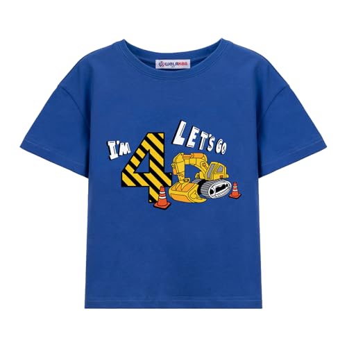 WELAKEN Toddler Girls Boys Birthday Shirt with Graphic Print - Cotton Short Sleeve Tee
