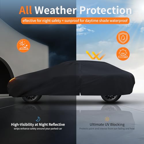 Tozaroa Car Cover Waterproof for Sedan/Coupe 186-193 inch by Tozaroa - Image 5