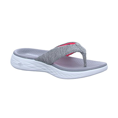 Skechers Performance Women's on-the-Go 600-15304 Flip-Flop, gray/pink, 7 M US4