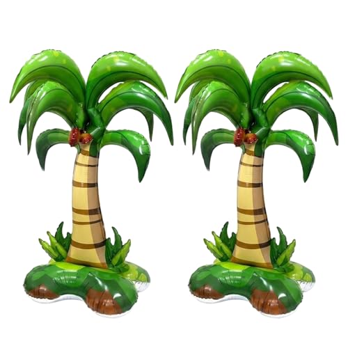 2 Stück Aufblasbare Palme 125 cm Strand Deko Hawaii Deko Palmen Deko Für Hawaii-Partys Palmen Deko Aufblasbar Palmen Aus Plastik Poolparty Deko