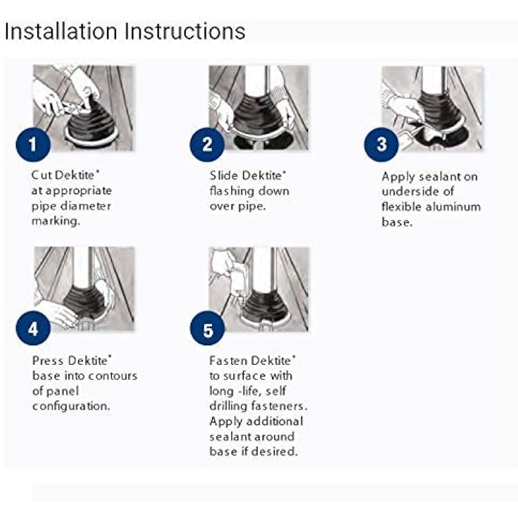 EAGLE 1 EPDM Flexible Roofing Pipe Flashing Retrofit Split Zipper Boots - On Site Adjustable Roof Pipe Jack Boot with Round Base (Multiple Sizes) (No. 1)