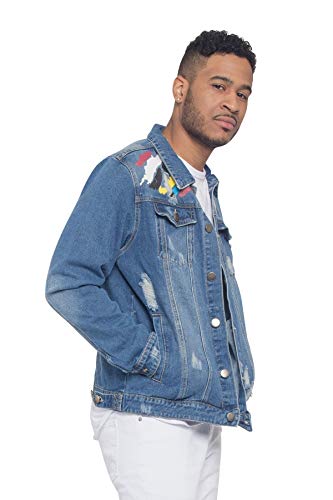 Image of VICTORIOUS Men's Distressed Denim Jacket