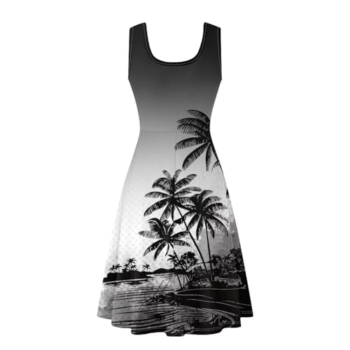 Image of Dreaweet Casual Sleeveless Dresses for Women Girls, Round Neck Tank Dresses with Pockets Summer Sundress Size XS-4XL