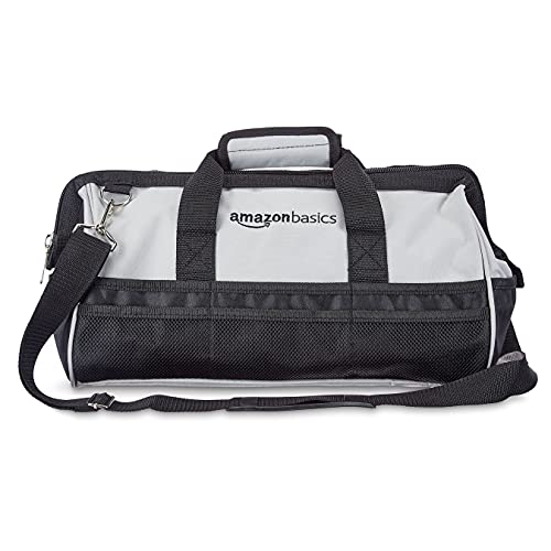 Amazon Basics Sac à outils, 43 cm, Gris,noir