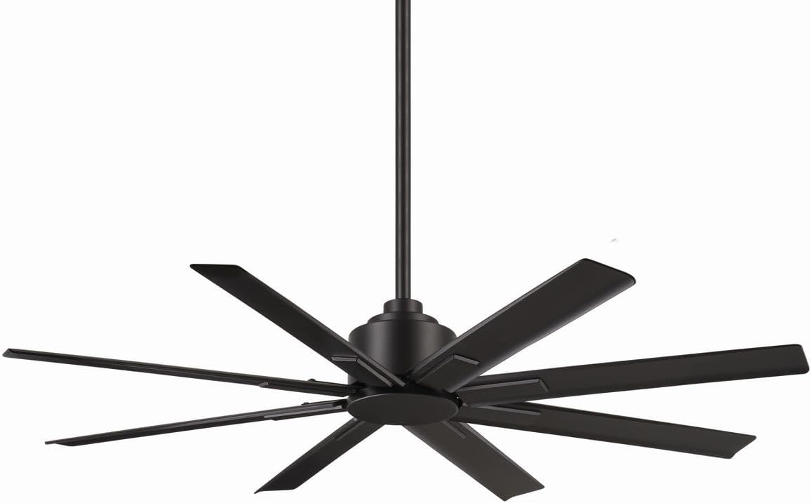 MINKA-AIRE Xtreme H20 52" Ceiling Fan in Coal Black Finish, F896-52-CL with added WC1000 Wall Control
