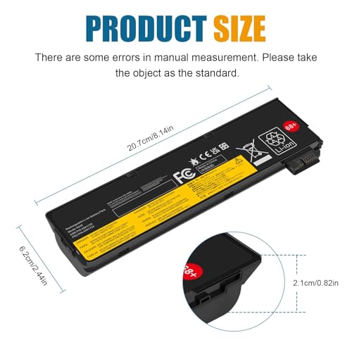 Image of ASUNCELL 48WH Battery 68+ for ThinkPad T440 T450 T460 T460P T470P T550 T560 X240 X250 X260 X270 L450 L460 L470 P50S W550s 0C52861 0C52862 Series 45N1125 45N1126 45N1127 45N1128 45N1129