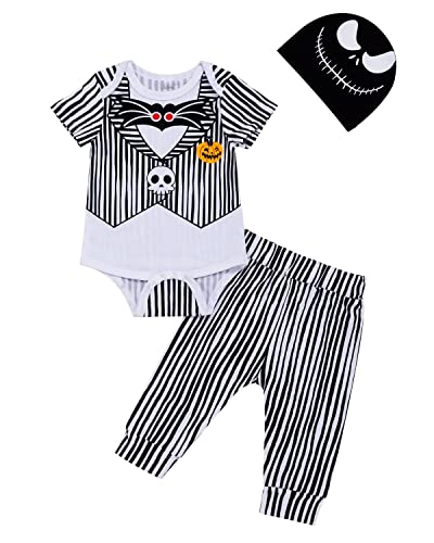 Image of Kewlent Baby Boy Outfit Nightmare Bedtime Pants Set Toddler Skull Clothes