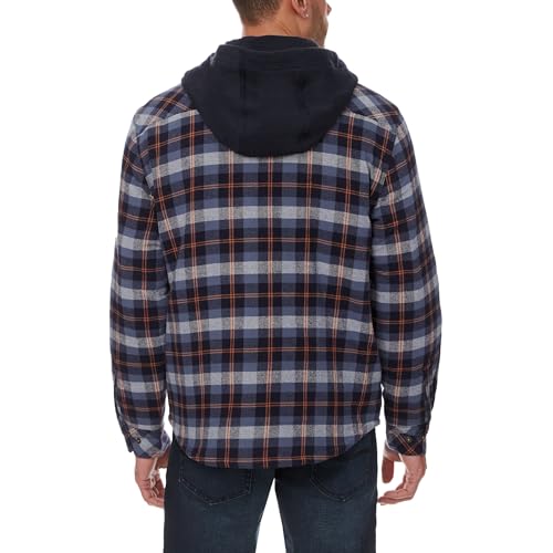 Men’s Plaid Insulated Casual Hooded Shirt Jacket2