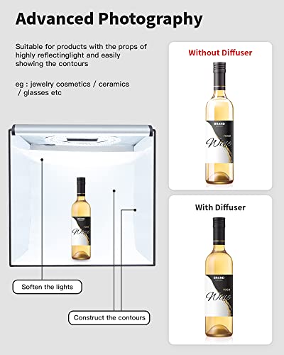 Glendan Light Box Photography, Portable Photo Studio Light Box, 16" x 16" Professional Dimmable Shooting Tent Kit with 216 LED Table Top Light & 6 Backdrops Photo Box for Product Photography - Image 6