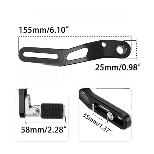 Levier vitesse moto Tiger 660 pliable pour éviter la casse lors des chutes à l'arrêt