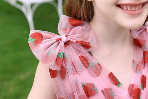 Image of IMEKIS Toddler Kids Girls Butterfly Dress Sparkle Sequins Tulle Wedding Formal Birthday Dresses 2-10T