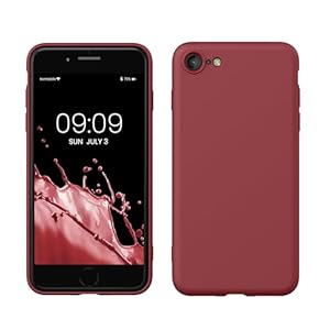 kwmobile telefoonhoesje compatibel met Apple iPhone SE (2022) / iPhone SE (2020) / iPhone 8 / iPhone 7 hoesje – Zachte case voor smartphone – Back cover in donkerroze