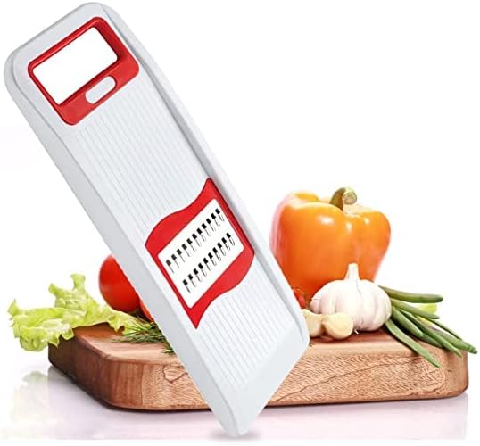 Dhananjay Plastic 6 in 1 Grater and Slicer with Stainless Steel Blade Food Processor for Vegetables, Fruits, Kitchenware, Salad Maker (White)