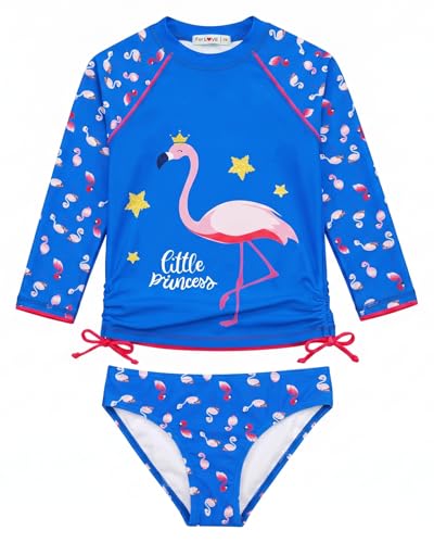 Image of weVSwe Girls Rash Guard Set 2-Piece UPF 50+ Sun Protection Swimsuit 2T-14 Years