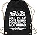 Shirtracer Motorrad Zubehör Biker - Scheiß aufs Pferd echte Prinzen kommen mit dem Motorrad - Unisize - Schwarz - motocross geschenk - WM110 - Turnbeutel und Stoffbeutel aus Baumwolle