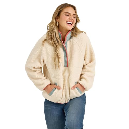 Wrangler Women's White Sherpa Pullover3