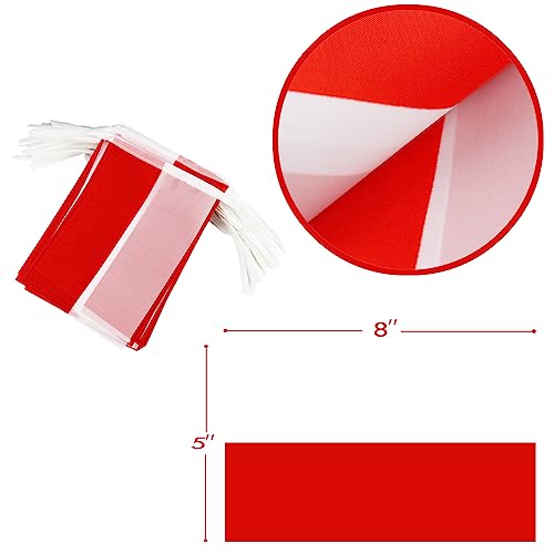 Image of Poland String Flag Pennant Banner - 38 Flags, 42 Feet Small Mini Polish Flags Bunting Banner for Country Decoration, School, Party, Sports Events