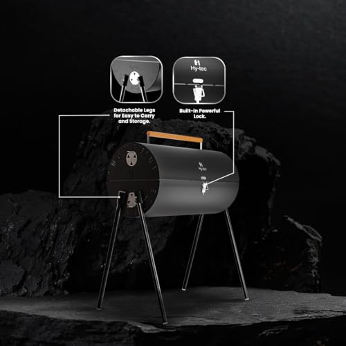 Image of H Hy-tec (Device) HYBB - Smokefire Charcoal Grill Barbeque with 10 Skewers & Charcoal Tray (Black)