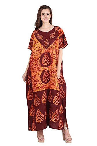 Image of Cotton Kaftan Dress Maxi Long Tunic Batik One Size