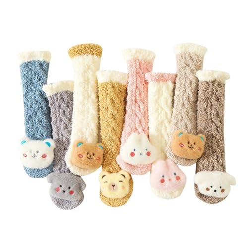 Cartoon Baby Socks Soft and Warm Fleece Long Stockings Winter Thicked Knee Length Socks for Boys and Girls Coral Velvet Thickened Baby Socks4