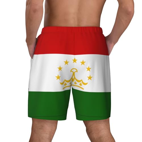 Flag of Tajikistanshort Swim Trunks with Waist Rope and Two Side Pockets Beach Shorts Bathing Suits for Men4
