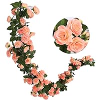 Amazon | desikaky バラ ガーランド 2本入 138輪花 薔薇 手作り