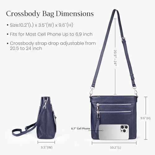 befen Genuine Leather Crossbody Bags for Women, Women's Lightweight Medium Crossbody Shoulder Purses Handbags4