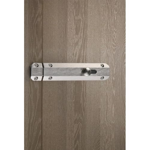 Gettimore Aleación de aluminio para seguridad resistente para cerradura de puerta con base reforzada para dormitorio, baño, armario y balcón para puerta