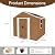 GDFStudio 6x4 FT Heavy-Duty Metal Storage Shed with Windows, Lockable Sliding Door & Ventilation, Weatherproof Galvanized Steel Outdoor Garden Shed for Backyard Lawn Patio, Brown, Without Floor