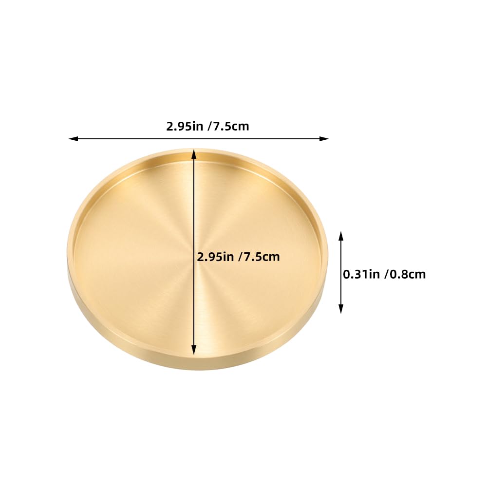 Sottobicchieri dorati, 2 pezzi, in ottone, per bevande, accenti, da tavolo, eleganti sottobicchieri in rame, decorazione per bevande, 7 6 cm