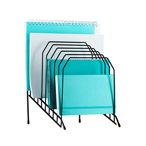 Mindspace Multi Step File Organizer | Desk File Organizer | Stackable Letter Tray | The Wire Collection, Black